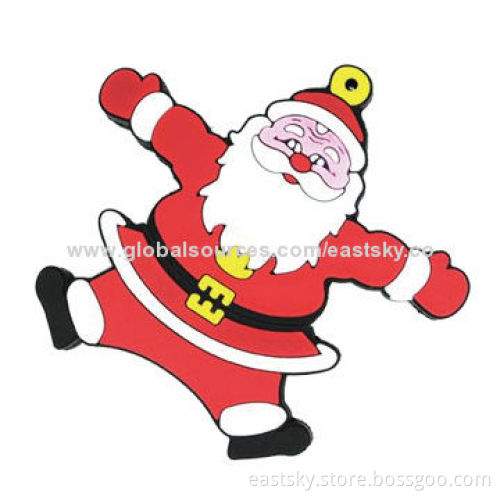 Custom Santa Claus-shaped USB Flash Drive, Made of Soft PVC Material, OEM Orders are Welcome